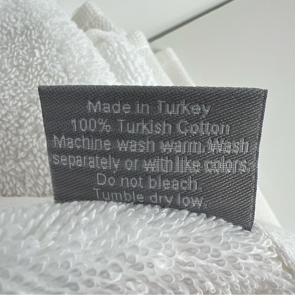 Pera Avenue Luxe Bath Towel Set 100% Turkish Cotton Cream & Tan 8 Piece Set - Picture 7 of 9